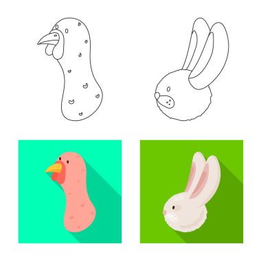 Tarım ve işareti üreme izole nesne. Tarım ve organik hisse senedi vektör çizim.