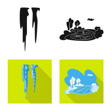 Doku ve donmuş işareti vektör tasarımı. Doku ve hisse senedi için şeffaf vektör simge kümesi.