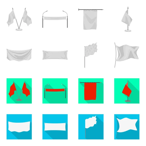 Vector ontwerp van textuur en presentatie symbool. Set van textuur en media voorraad vectorillustratie. — Stockvector