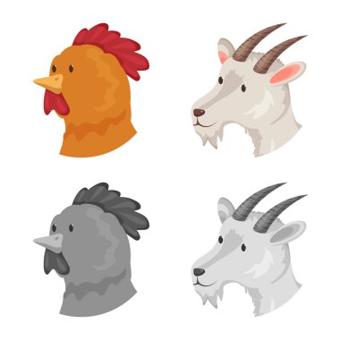 Tarım ve Hayvancılık simge yalıtılmış nesne. Tarım ve hisse senedi için organik vektör simge kümesi.