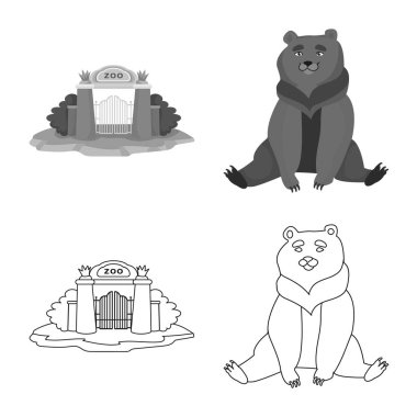 Doğa ve eğlence logo vektör Illustration. Hisse senedi için doğa ve eğlence vektör simge kümesi.