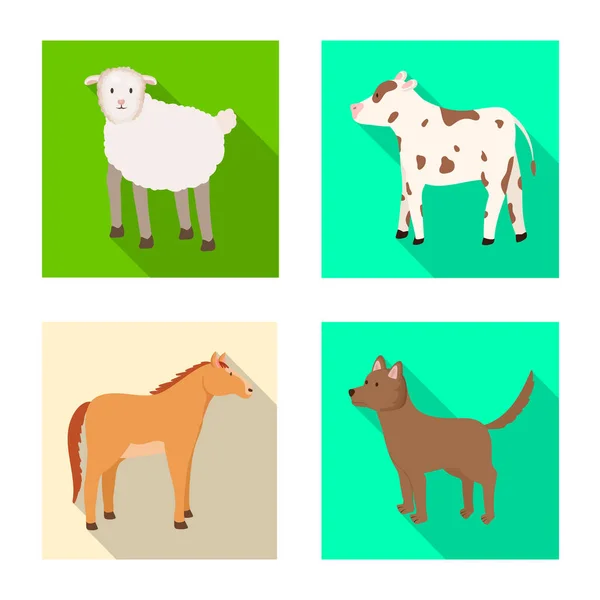 Illustration vectorielle de l'élevage et symbole de cuisine. Collection de symboles d'élevage et de stock biologique pour la toile . — Image vectorielle