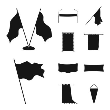 Malzeme ve medya sembolüvektör illüstrasyon. Web için malzeme ve tekstil stok sembolü seti.