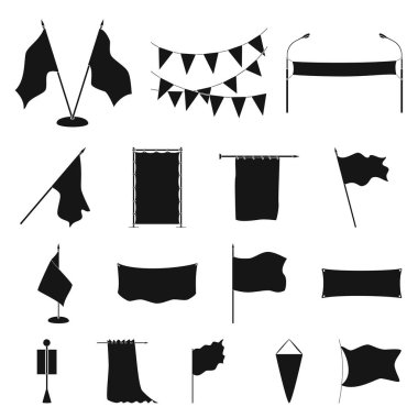 Malzeme ve medya simge vektör tasarımı. Web için malzeme ve Tekstil hisse senedi simgesi kümesi.