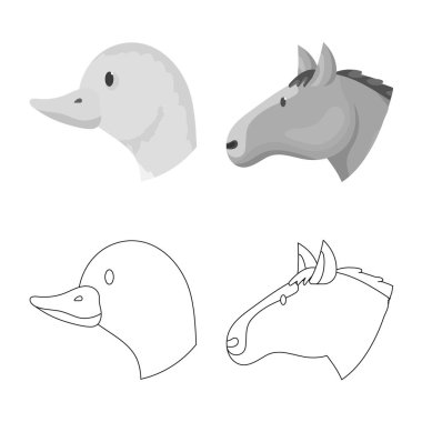 Tarım ve işareti yetiştiriciliği vektör tasarımı. Tarım ve organik hisse senedi vektör çizim koleksiyonu.