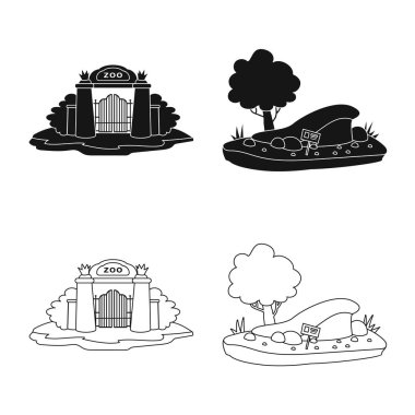 Doğa ve eğlence simge vektör Illustration. Doğa ve eğlence hisse senedi simgesi için web topluluğu.