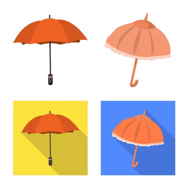 Vector design of protection and closed icon. Collection of protection and rainy stock vector illustration. — Stock Vector
