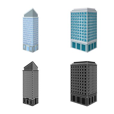 İnşaat ve yapı işareti vektör tasarımı. İnşaat ve Emlak hisse senedi simgesi için web topluluğu.