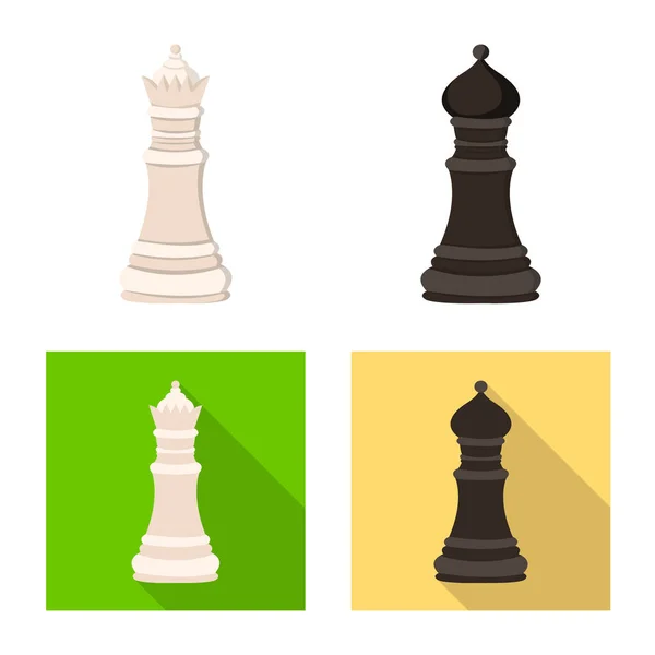 Vector ontwerp van schaakmat en dunne symbool. Set schaakmat en doel voorraad vectorillustratie. — Stockvector