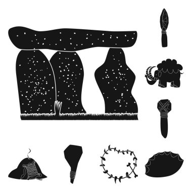 sapiens ve geliştirme simgesinin yalıtılmış nesnesi. Sapiens ve yaş stok vektör illüstrasyon koleksiyonu.