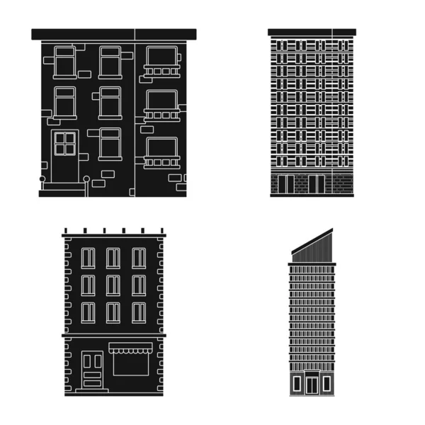 Diseño vectorial del logotipo moderno y patrimonial. Conjunto de símbolo de stock moderno y de construcción para web . — Archivo Imágenes Vectoriales