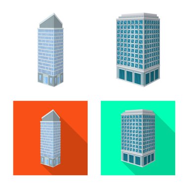 İnşaat ve yapı işareti vektör tasarımı. İnşaat ve Emlak vektör simge stok için set.