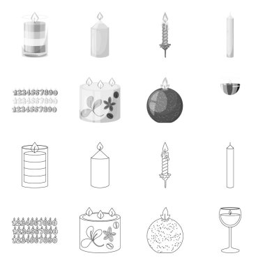 Vektör çizim rahatlama ve alev sembolü. Gevşeme ve balmumu hisse senedi vektör çizim.