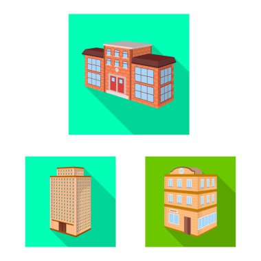 İnşaat ve yapı işareti vektör tasarımı. İnşaat ve Emlak hisse senedi vektör çizim.