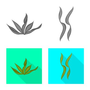 Protein ve deniz işareti vektör tasarımı. Protein ve web için doğal hisse senedi simgesi.