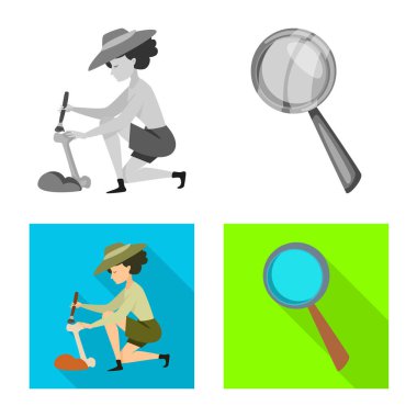 Hikaye ve öğeleri simge vektör Illustration. Hikaye ve öznitelikleri hisse senedi vektör çizim topluluğu.