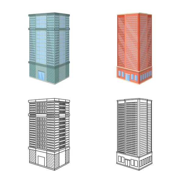 Projeto vetorial de construção e logotipo do edifício. Coleção de construção e ícone do vetor imobiliário para estoque . —  Vetores de Stock