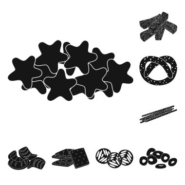 Parti ve pişirme sembolü vektör tasarımı. Stok için parti ve gevrek vektör simgesinin toplanması.