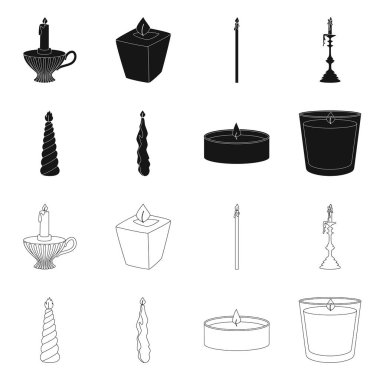 Gevşeme ve alev logo vektör Illustration. Gevşeme ve hisse senedi için balmumu vektör simge koleksiyonu.