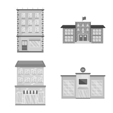 İnşaat ve şehir işareti vektör illüstrasyon. İnşaat seti ve merkez stok vektör illüstrasyonu.