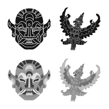 Vektör çizim ve seyahat etmek simge. Toplama ve geleneksel hisse senedi vektör çizim.