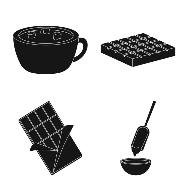 Ilustración vectorial de cocina y símbolo marrón. Conjunto de cocina y frijoles símbolo de stock para web . — Vector de stock