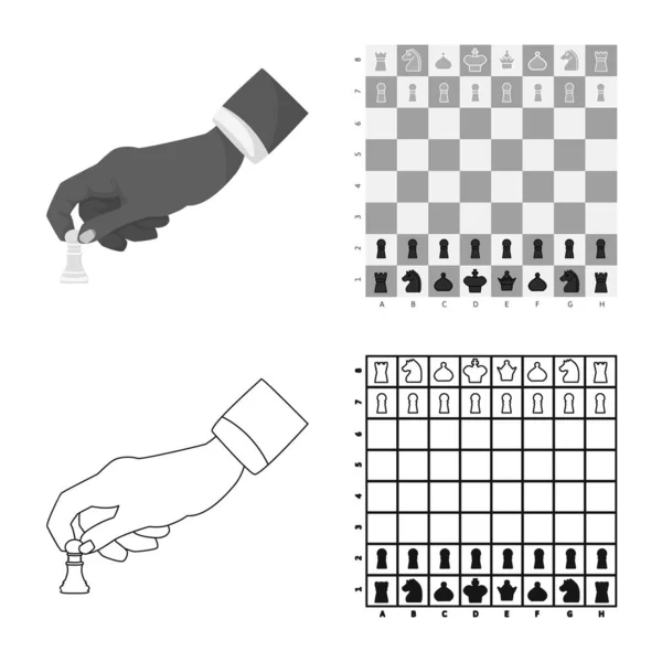 Illustration vectorielle de checkmate et logo mince. Jeu de checkmate et icône vectorielle cible pour stock . — Image vectorielle