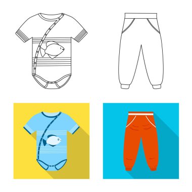 Moda ve giysi logo vektör Illustration. Moda ve pamuk stok vektör çizim topluluğu.