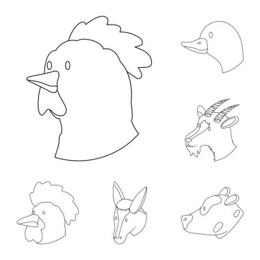 Gıda ve ev yapımı simge izole nesne. Gıda ve Homestead stok vektör çizim koleksiyonu.