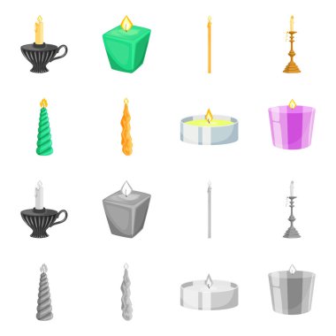 Gevşeme ve alev sembolü vektör tasarımı. Gevşeme ve web için balmumu hisse senedi simgesi.