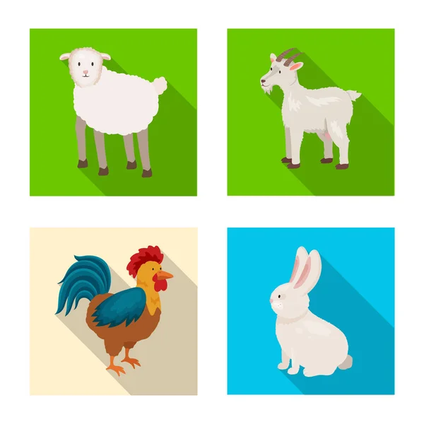 Ilustracja wektorowa ikony hodowli i kuchnia. Zestaw z hodowli i organiczne Stockowa ilustracja wektorowa. — Wektor stockowy