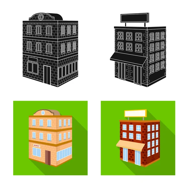 建筑和建筑标志的向量例证。建筑和庄园股票向量例证的集合. — 图库矢量图片