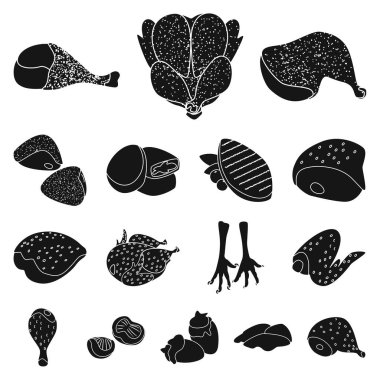 Restoran ve tarım logo vektör Illustration. Restoran ve web için ham hisse senedi simgesi toplama.