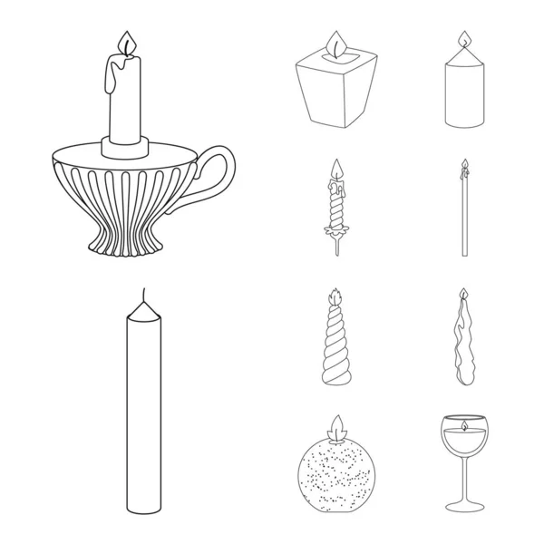 Векторный дизайн источника и символа церемонии. Сбор исходного и огненного векторного значка для склада . — стоковый вектор