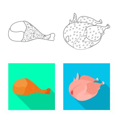 Ürün ve kümes hayvanları logo vektör Illustration. Ürün ve tarım hisse senedi simgesi için web topluluğu.