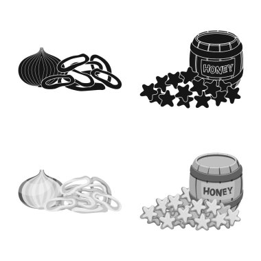 Tat ve daiç logo vektör tasarımı. Tat ve web için organik hisse senedi simgesi toplama.