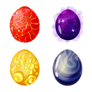 Dinozor ve sihirli işareti vektör Illustration. Hisse senedi için dinozor ve fantezi vektör simge kümesi.