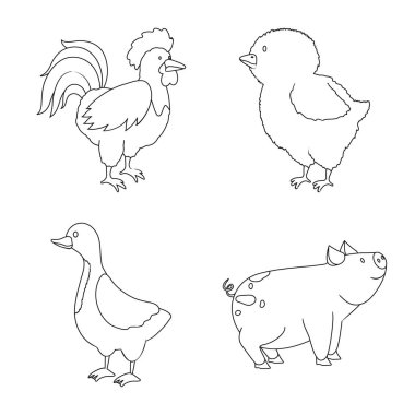 Ev yapımı ve kırsal ikonun izole edilmiş nesnesi. Stok için ev yapımı ve tarım vektör simgesi kümesi.