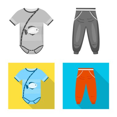 Moda ve giysi simge vektör tasarımı. Moda ve pamuk hisse senedi simgesi için web topluluğu.