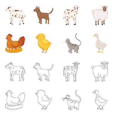 Üreme ve mutfak işareti çizimi vektör. Set ıslahının ve organik stok vektör çizim.