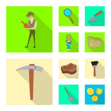 Hikaye ve öğeleri simge yalıtılmış nesne. Hikaye ve öznitelikleri koleksiyonu vektör hisse senedi simgesi.