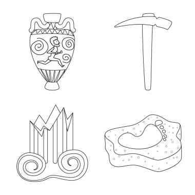 Hikaye ve araştırma işareti vektör tasarımı. Web için hikaye ve keşif stok sembolü koleksiyonu.