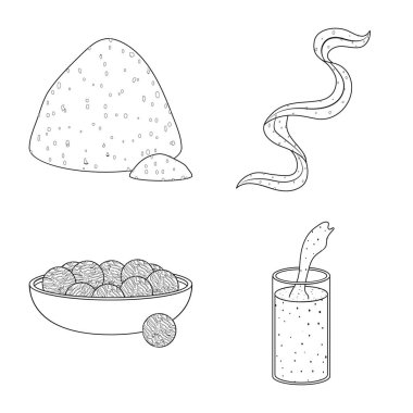 Gıda ve vegan işareti vektör tasarımı. Stok için gıda ve weed vektör simgesi koleksiyonu.