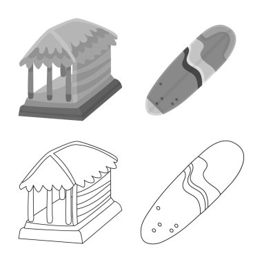 Vektör tasarımı ve seyahat simgesi. Stok için set ve geleneksel vektör simgesi.