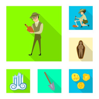 Hikaye ve öğeleri simge vektör Illustration. Hikaye ve öznitelikleri koleksiyonu stok web simgesi.