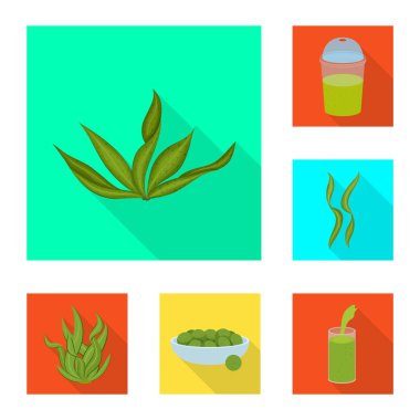 Protein ve deniz işareti vektör tasarımı. Protein ve doğal hisse senedi vektör çizim.