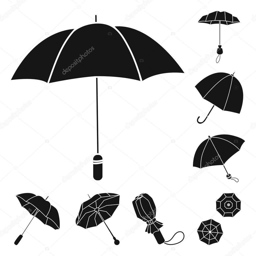 Isolated object of weather and rainy icon. Set of weather and rain vector icon for stock.