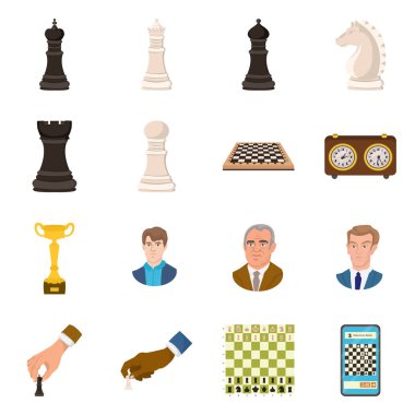 Satranç ve oyun logo vektör Illustration. Satranç ve strateji hisse senedi simgesi için web topluluğu.