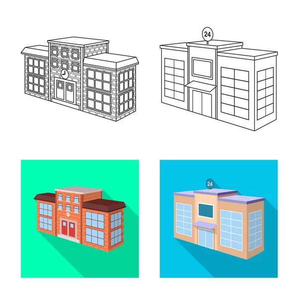 Vector illustration of construction and building icon. Collection of construction and estate stock vector illustration. — Stock Vector