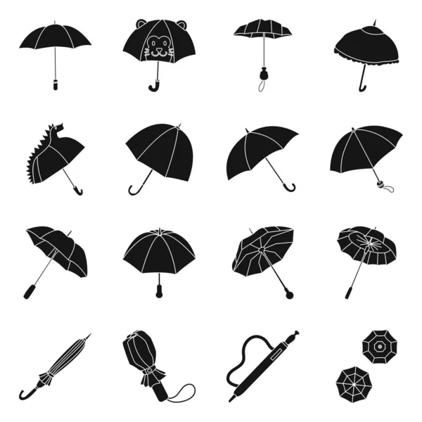 Vector design of weather and rainy logo. Collection of weather and rain stock symbol for web. — Stock Vector